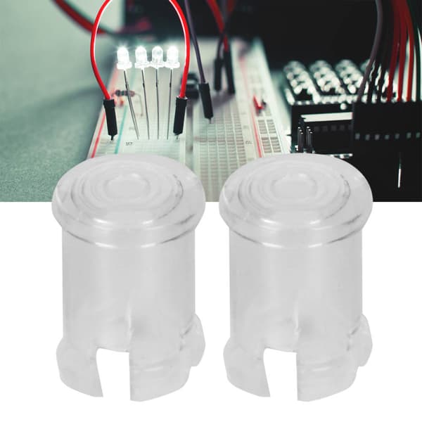 100 st nylon LED-ljusdiod transparenta lampskydd 5 mm