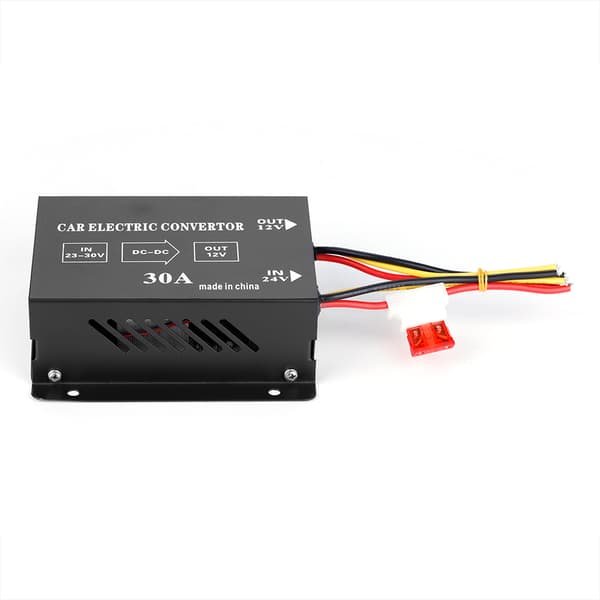 Bil Lastebil 30A 360W DC 24V til 12V Strømomformer Elektrisk Spenningsreduserende Nedtrappingstransformator