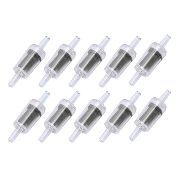 10 stk. Kontraventil 4mm PP Luftpumpe Akvarium 1 Vejs Vandstop Kontraventil til Akvarium Sort