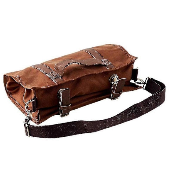 Bærbar Bartender Reiseveske i Canvas - Profesjonell Cocktail Shaker & Vinsett Oppbevaringsveske Brownonlybag