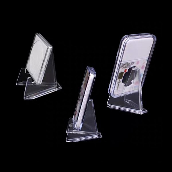 12 stk. Mini Akryl Display Stander Transparent Mønt Display Staffeli til Hjem Butik Udstillinger
