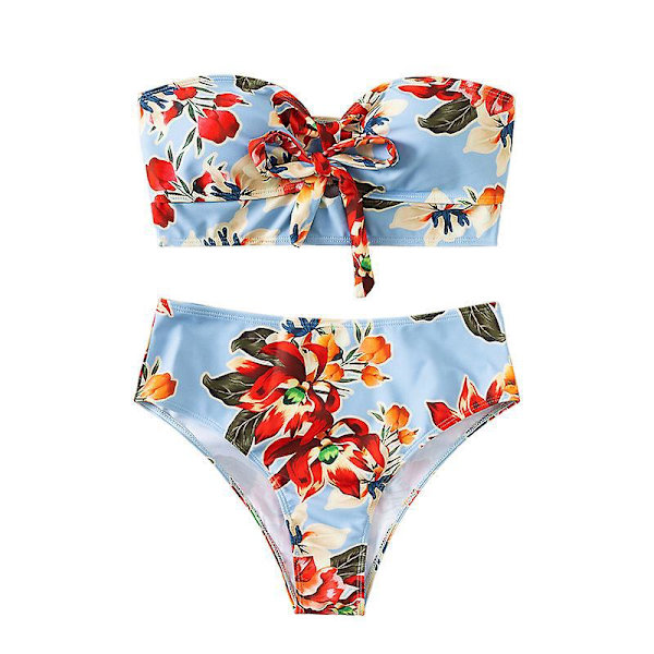 Snygg Cross Back Low Rise Cut Out Bikini Set för kvinnor