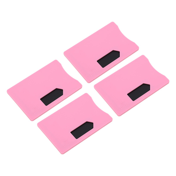 10 STK RFID-blockerande korthållare Stöldskydd Ultratunt RFID-identitetskortskydd för män Kvinnor Rosa
