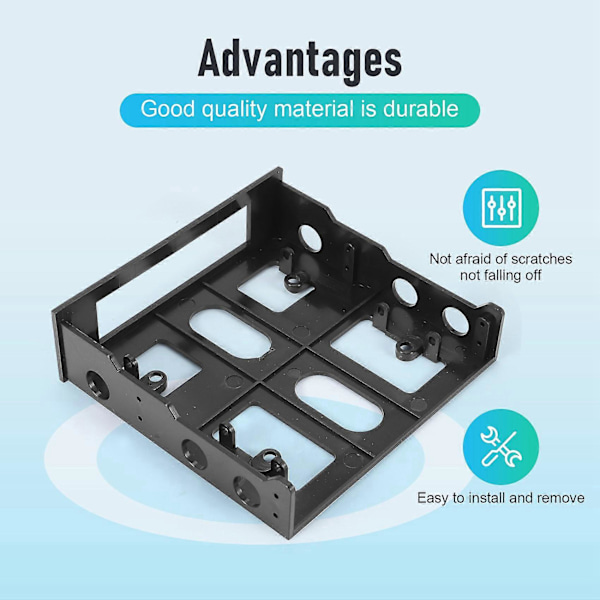 3.5 til 5.25 Harddisk Bay Front Bay Beslag Adapter