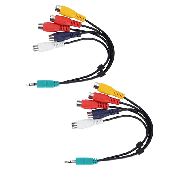 2 kpl Samsung LCD-televisiolle Komponenttisignaalikaapeli 3.5+2.5 - 5RCA Videokaapeli Kaksoispää