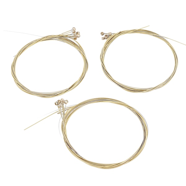 3Set Universal Steel Acoustic Folk Guitar Strings Replacement Musical Instrument Accessories 3Set Brass Strings