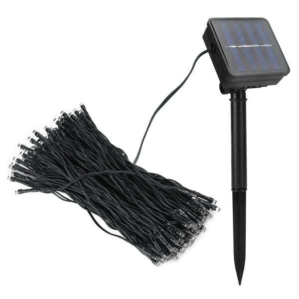 12m 100LED aurinkovalosarja ulkokäyttöön vedenpitävä puutarhavalosarja (lämmin valkoinen)