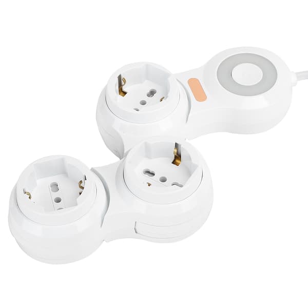 Strømuttak Deformasjon 3 Konkav Jack 10A Elektrisk Tilbehør EU-plugg 220V-250V