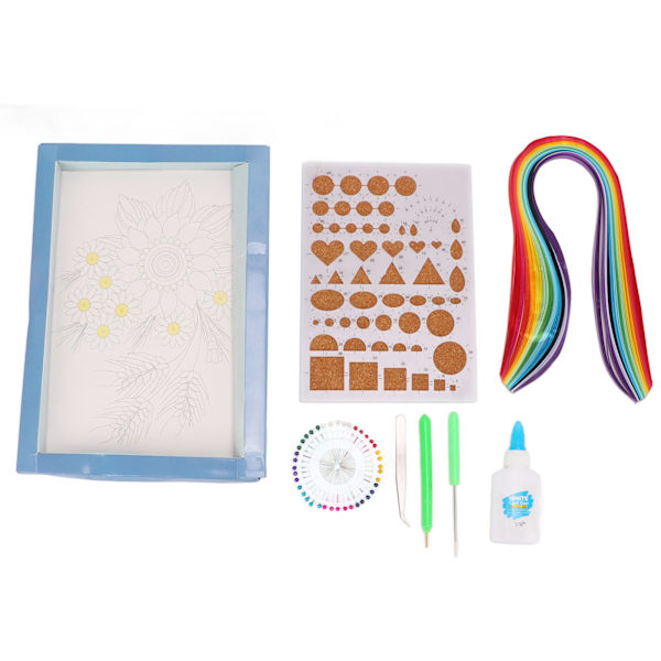 Papper Quilling Kits Rullpapper Quilling Papper Målning Färgat Papper Strip Verktyg Set DIY Hantverk Handgjord Set