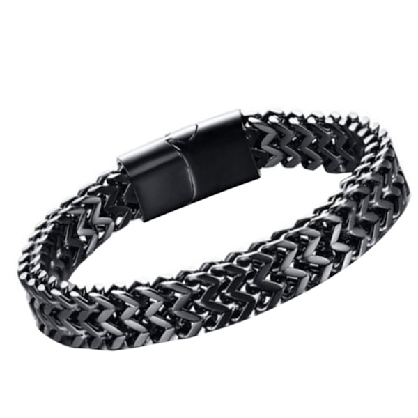 Herrearmbånd 21cm Svart Mote Punk Stil Herre Magnetlås Legering Armbånd Dekorasjon