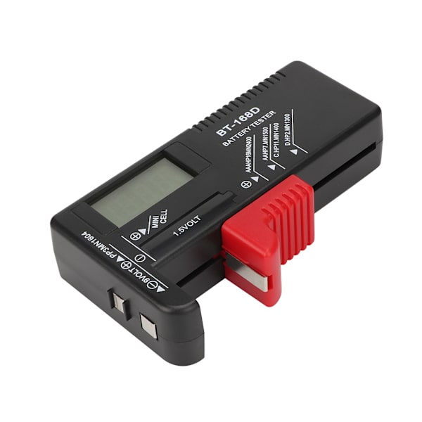 Bærbar digital 1,5V 9V batteritester målediagnostisk checker analysator
