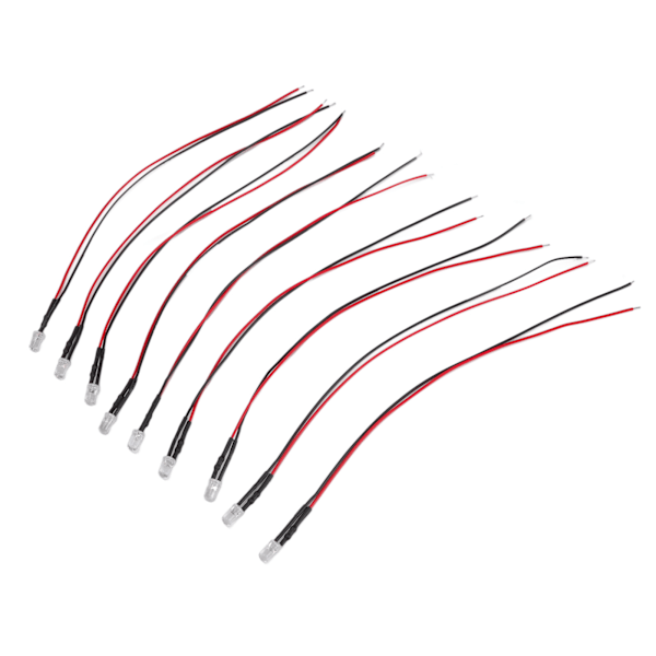 10 st ljusemitterande dioder 5 mm förtrådade elektroniska LED-ljusdioder för dekoration 5-12 V gult ljus