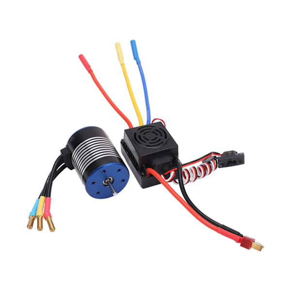 3650 4300KV børsteløs motor uden sensor med 60A vandtæt ESC kombosæt til 1/10 RC bil