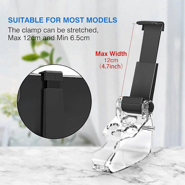 Telefonhållare för Xbox Series S/X-handkontroll, hopfällbar infällbar spelhandkontrollhållare Clip Smart Controller Clip Holder Telefonfäste Clip för Xbox S