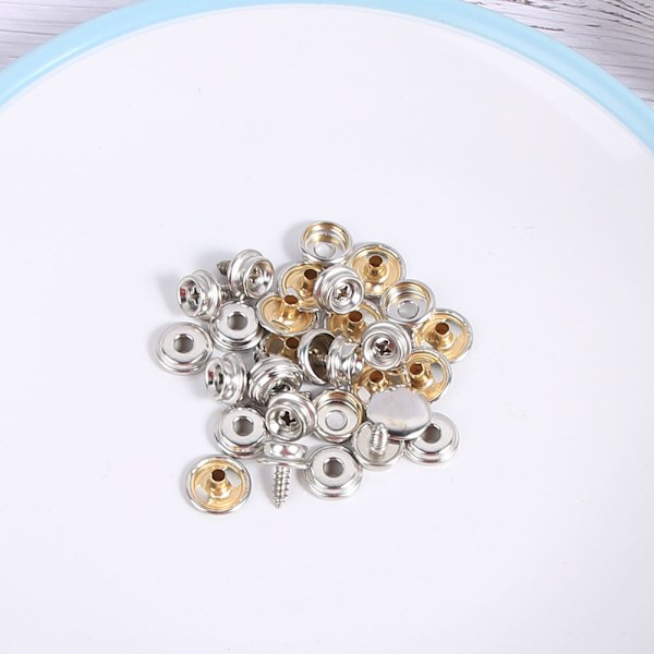 10 set koppar tältfäste spänne skruv snäppfästen fäst snäppknapp fotlängd 15mm
