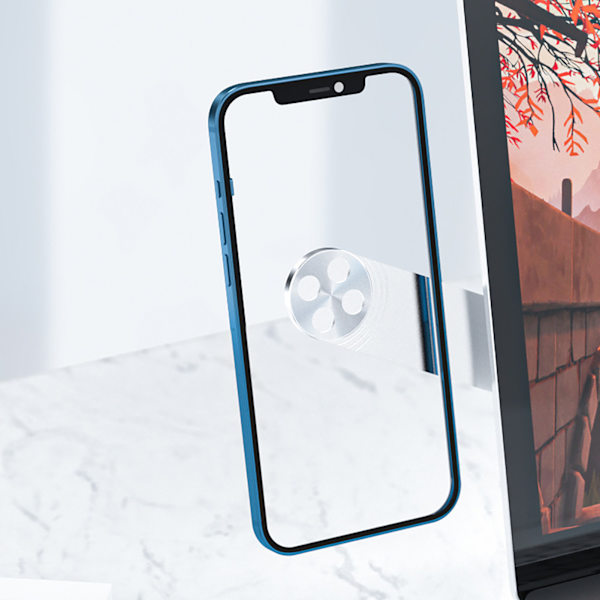 Bærbar telefonholder i aluminiumlegering, magnetisk, justerbar, sidemontert, klassisk svart