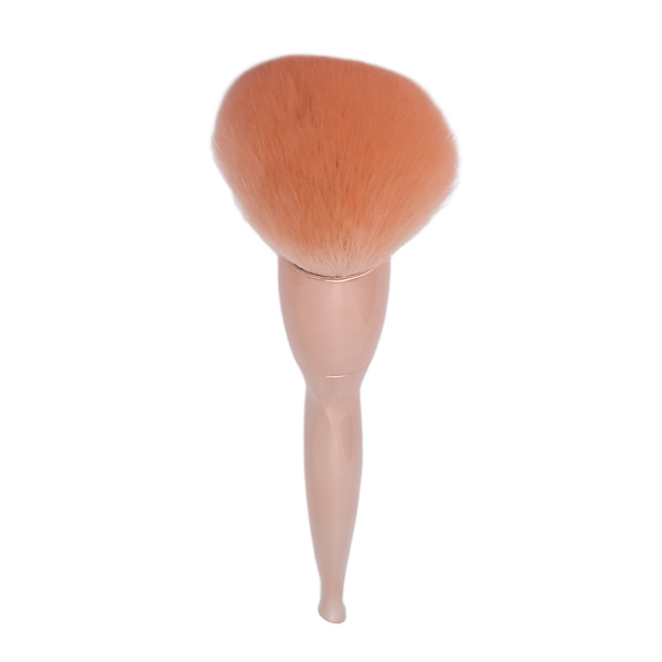 Lös pulverborste Mjuk borste Hår Komfortabelt grepp Makeupborstar Verktygsplätering Hudfärg