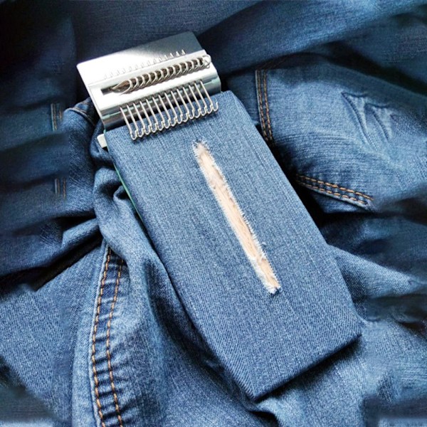 Darning Loom Liten Vävstol Kit Trävävverktyg DIY Vackra Vävkonster på Kläder Sockor