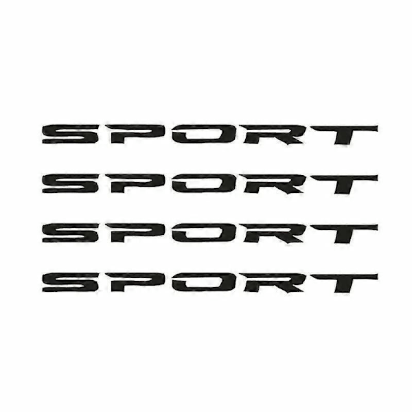 8 stycken \"Sport\"-dekaler för bilar eller motorcyklar - Racingfälgar Sportspeglar Tuning Bilränder - 3 storlekar. Bil Motorcykel Cykel Scooter Röd