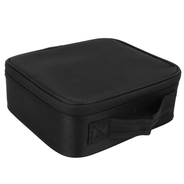 Makeup Train Case Multipurpose Rejse Makeup Taske med Justerbare Skillevægge til Kvinder og Piger Sort