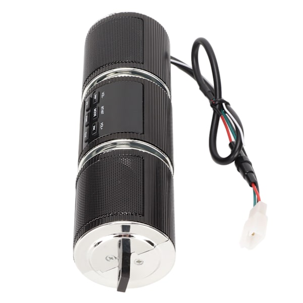 Motorcykel Bluetooth högtalare Trådlös IP54 Vattentät DC12V Styrmonterad Audio Sound System Svart