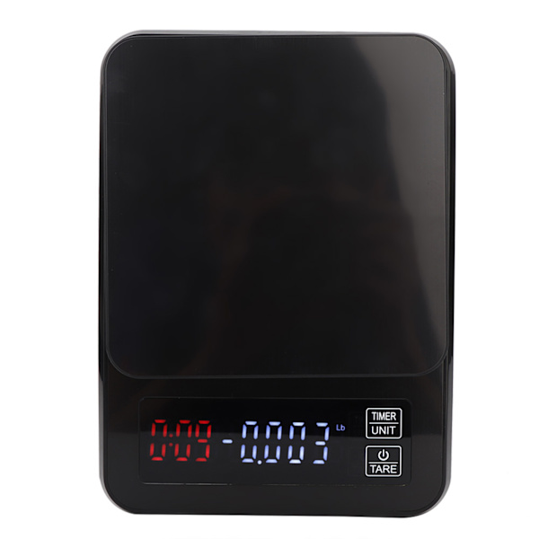 5 kg/0,1 g Høj præcision LCD digital kaffevægt Elektronisk køkkenvægt med timingfunktion 5 kg/0,1 g