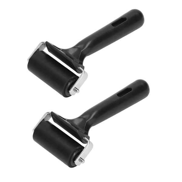 2 stk Brayer Roller 6cm Lengde Gummi Roller Kunst Blekk Roller Verktøy for Trykk Maling Håndverk Stemplinger