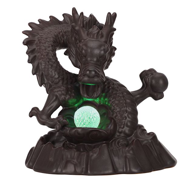 Tilbagevendende brænder keramiske innovative LED-lys boligindretning ornamenter Lucky Dragon-formet