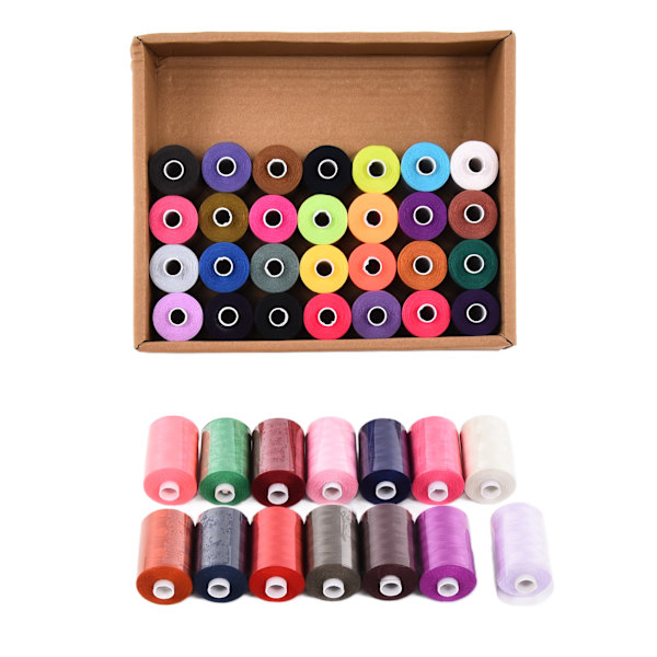 Set Polyester 1000 Yards 42 färger Hushålls- DIY-broderispolarsats