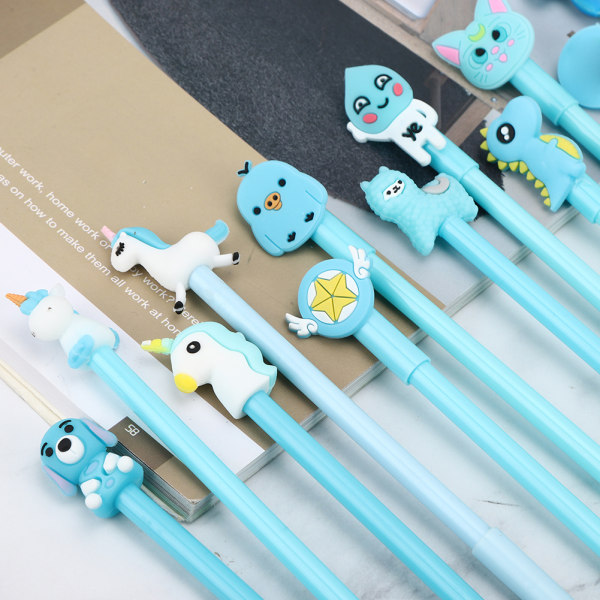 20 stk Cartoon Cute Gel Signature Gel Pen Student Skrive Neutral Pen Papirgave