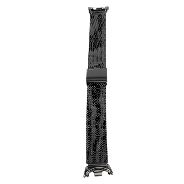 Justerbart klockarmband Andningsbart vikspänne Quick Release i rostfritt stål klockband för Mi Band 8 Svart
