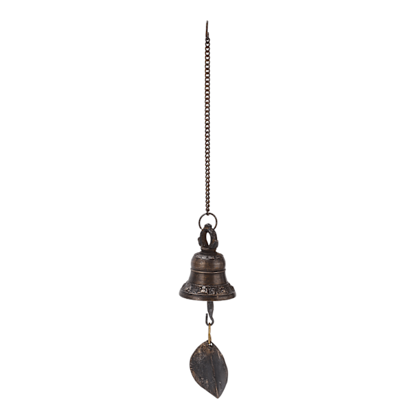 Dinner Bell Nepalese Handgjord Koppar Gjutjärn Liten Klocka Vindspel Hänge för Vägg Dörr Staket Pelare 4,5x5,5cm