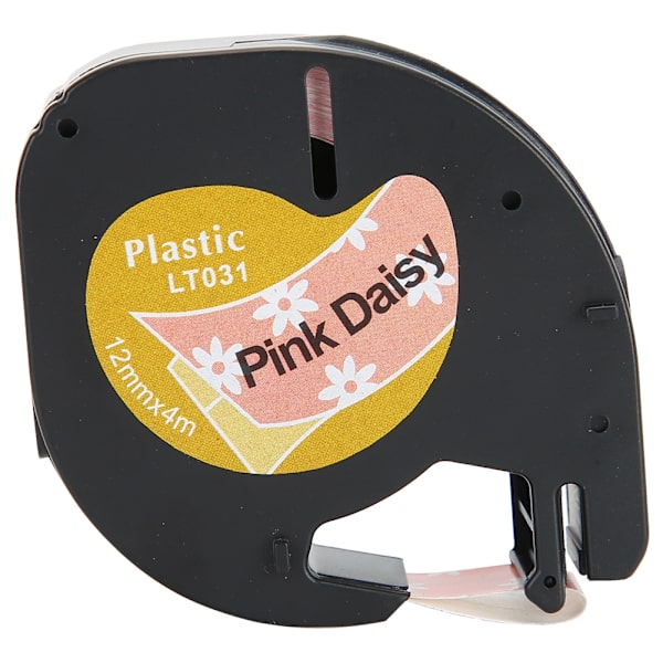 Termisk papiretikettetape Sødt etiketteringsbånd-klistermærke Pink Daisy til Dymo 12 mm