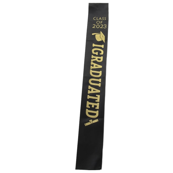 10 stk Graduation Sash Class of 2023 Stole with Gold Glitter Letter I dimitterede til fest
