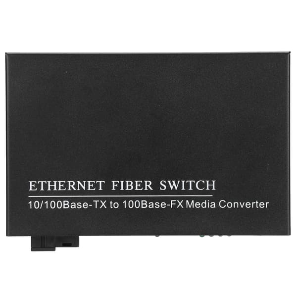 4-ports Ethernet Fiber Switch TBC‑MC3414ES20A Plug Play Stabil Robust Computer Netværksswitch 100‑240VAU Stik