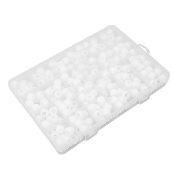 240 st skäggpärlor vita plast viking deadlock pärlor för flätor hästsvans rollspel