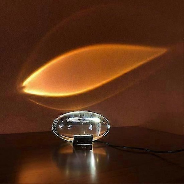 Dekorativ Bordslampa Änglaögon Projektion Nattlampa Kompakt Design Plug-Play Solnedgång