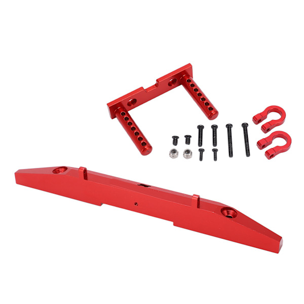 1/10 RC-bil bakre stötfångare aluminiumlegering RC Crawler bil stötfångare för utomhus för SCX10 90046 90047 röd
