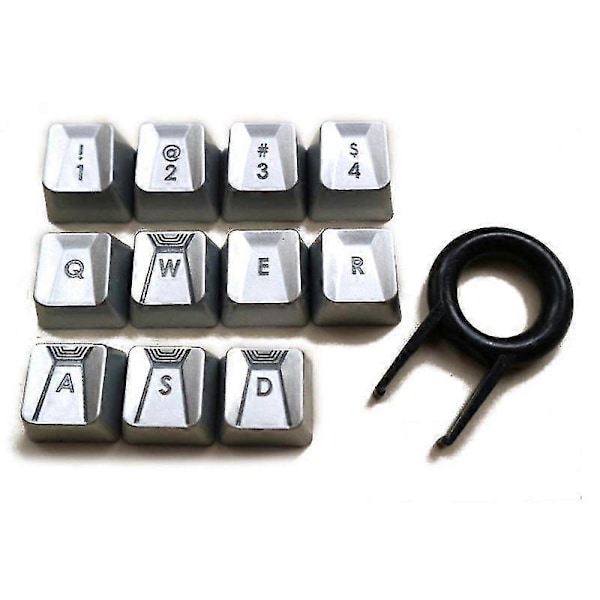 Tastaturhetter Erstatningsdeler For Romer G Bryter G910 G810 G413 Slitesterk 11 Taster Zekai Sølv