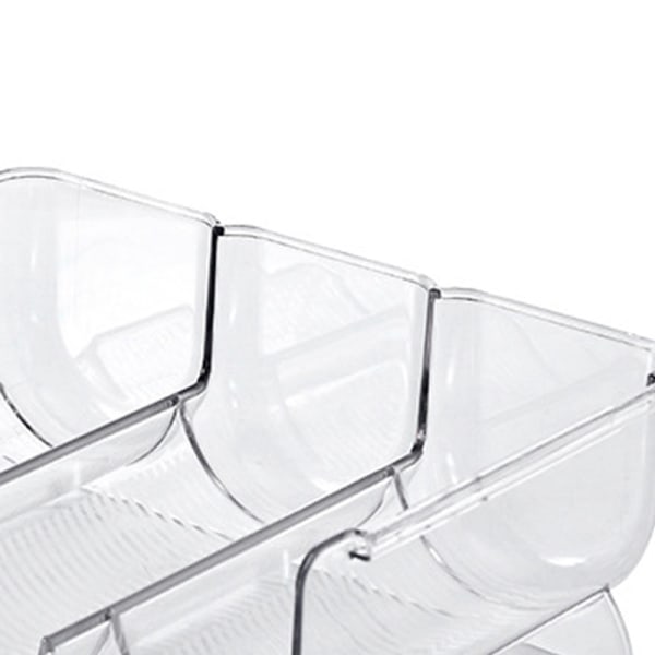 Vinställ Stapelbar Plast Transparent Vattenbjörn Flaskhållare Rack för Hemdisplay 3 Flaskor Transparent