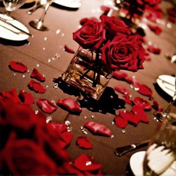 Passende 4000 stk. Kunstige Silke Hvite Roseblader For Bryllup, Valentinsdag, Fest, Jubileum