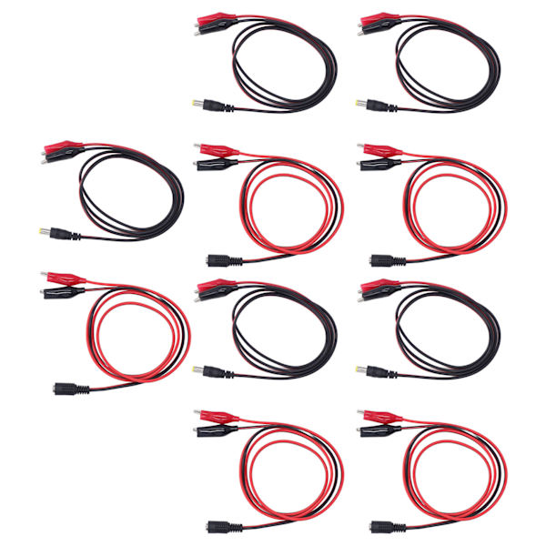 5 sæt Alligator Clip til DC Adapter Kabel Stabil Dual Alligator Clip til DC han hun-forbindelseskabel 3,3 fod