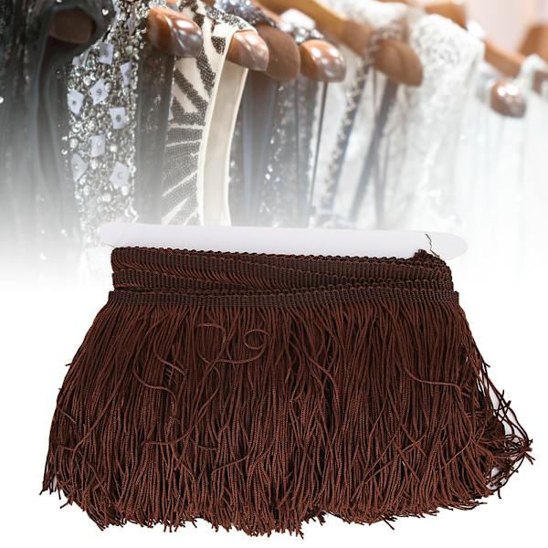 Tofsar Frans Spets Latin Klänning Scen Kläder Skor Hantverk Gardin Gör-det-själv-tillbehör 14cm / 5.5inMörkbrun