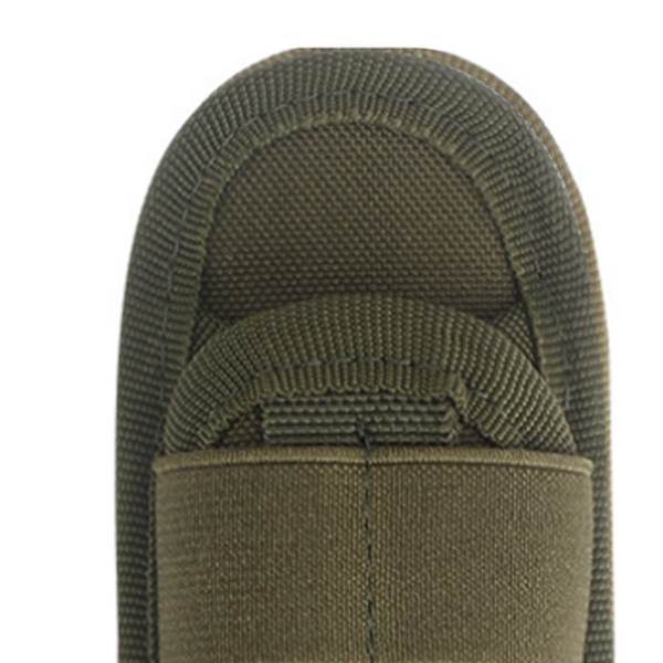 Ficklampa Bältesväska 360 Grader Vridbar Nylon Anti Rivtålig Repfri Bärbar Ficklampa Bälteshållare för Utomhus Grön