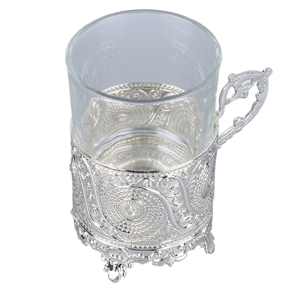 Ölmugg i legerat glas Matal ölkopp Samlarmugg Dekorativ whiskymugg ​​Dricksmugg för fars dag julfödelsedag Silver (Q18149)