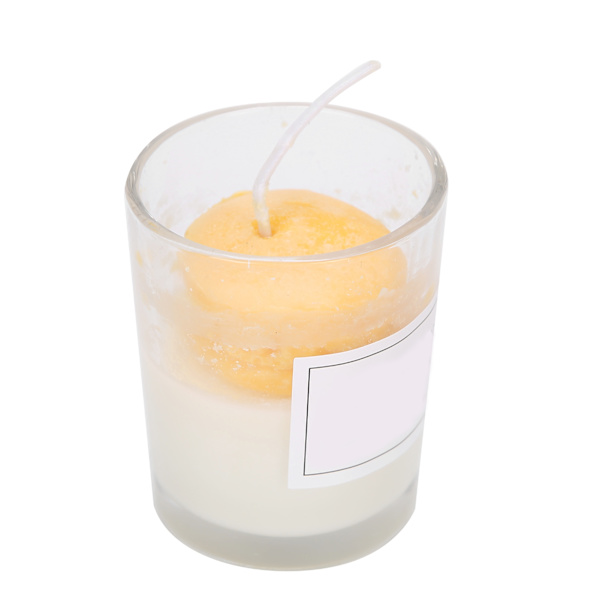Glass Cup Aromaterapi Duftlys Bankett Bryllups Lysestake Hjemmedekorasjon Gul