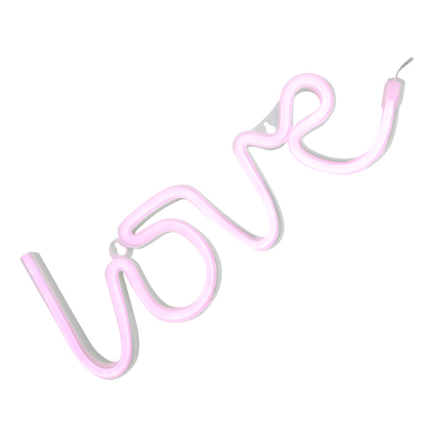 Multifunksjonelt hjerteformet neonskilt, rosa LED-neonlys for julefest og bryllup