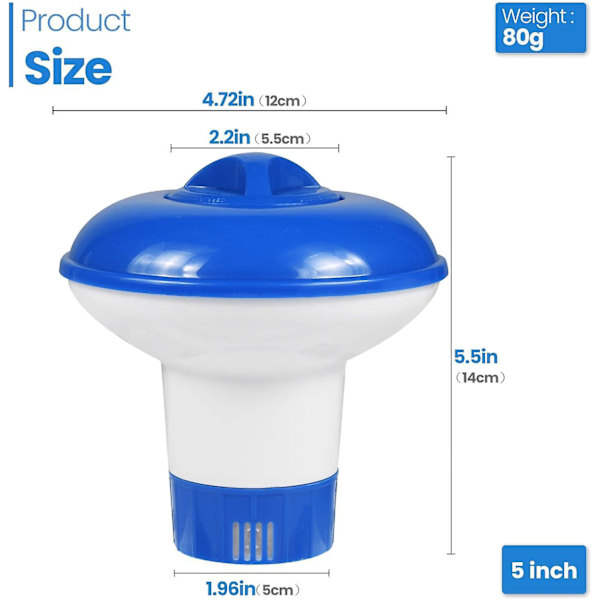Flydende Justerbar Kemisk Klor Doseringsdispenser, Klor Doseringsdispenser til Swimmingpool, Vandland, Spa