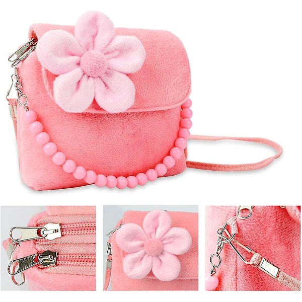 My First Purse Kids smykkesæt - Plys punge, halskæde, armbånd, øreringe, ringe - små piger klæder ud og leger fødselsdagsgave