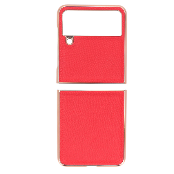 Naarmuuntumaton nahkainen taitettava phone case, joka on täydellisesti istuva Flip-puhelimen case Samsung Galaxy Z Flip4 Red -puhelimelle